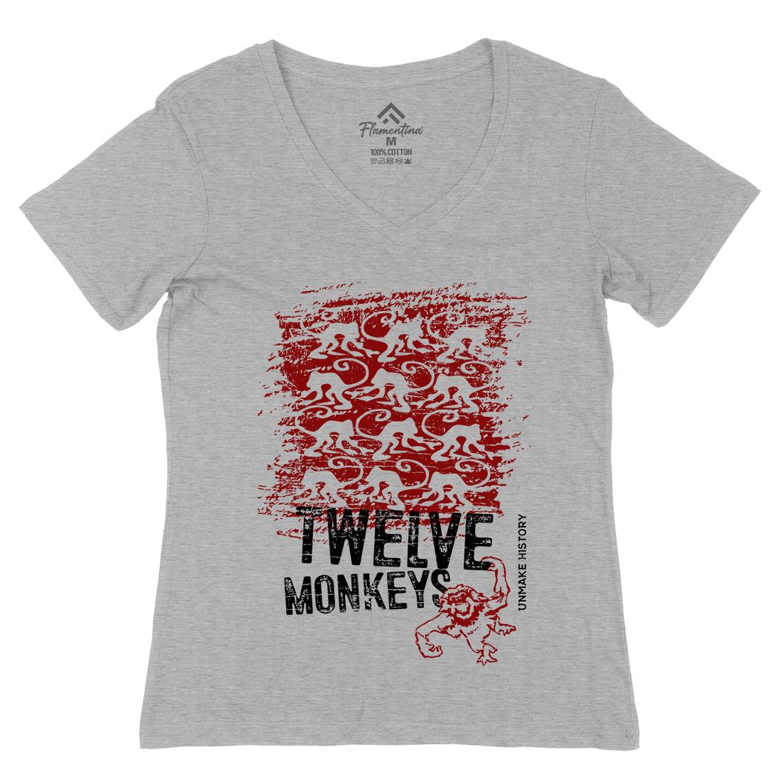Twelve Monkeys Womens Organic V-Neck T-Shirt Space D209