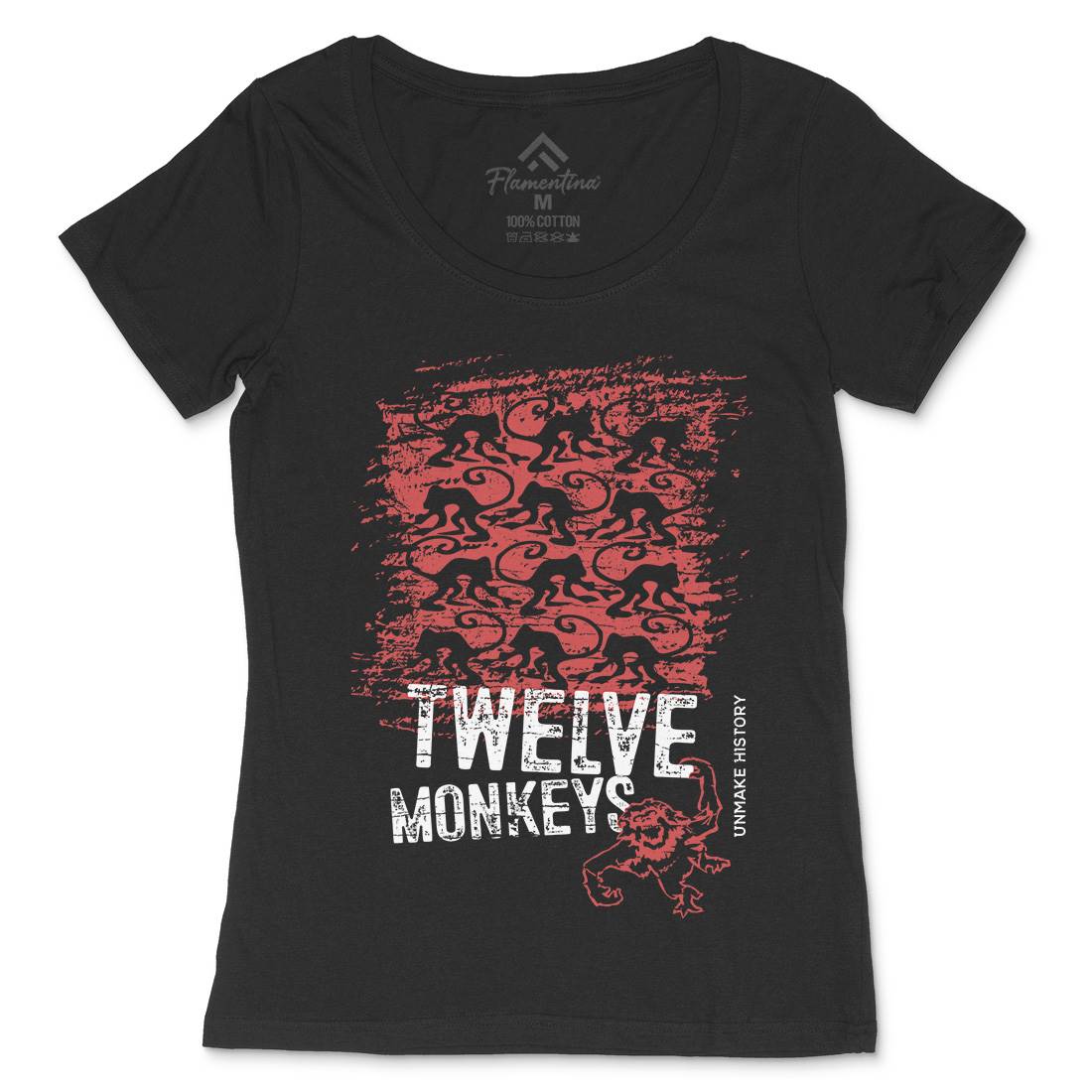 Twelve Monkeys Womens Scoop Neck T-Shirt Space D209