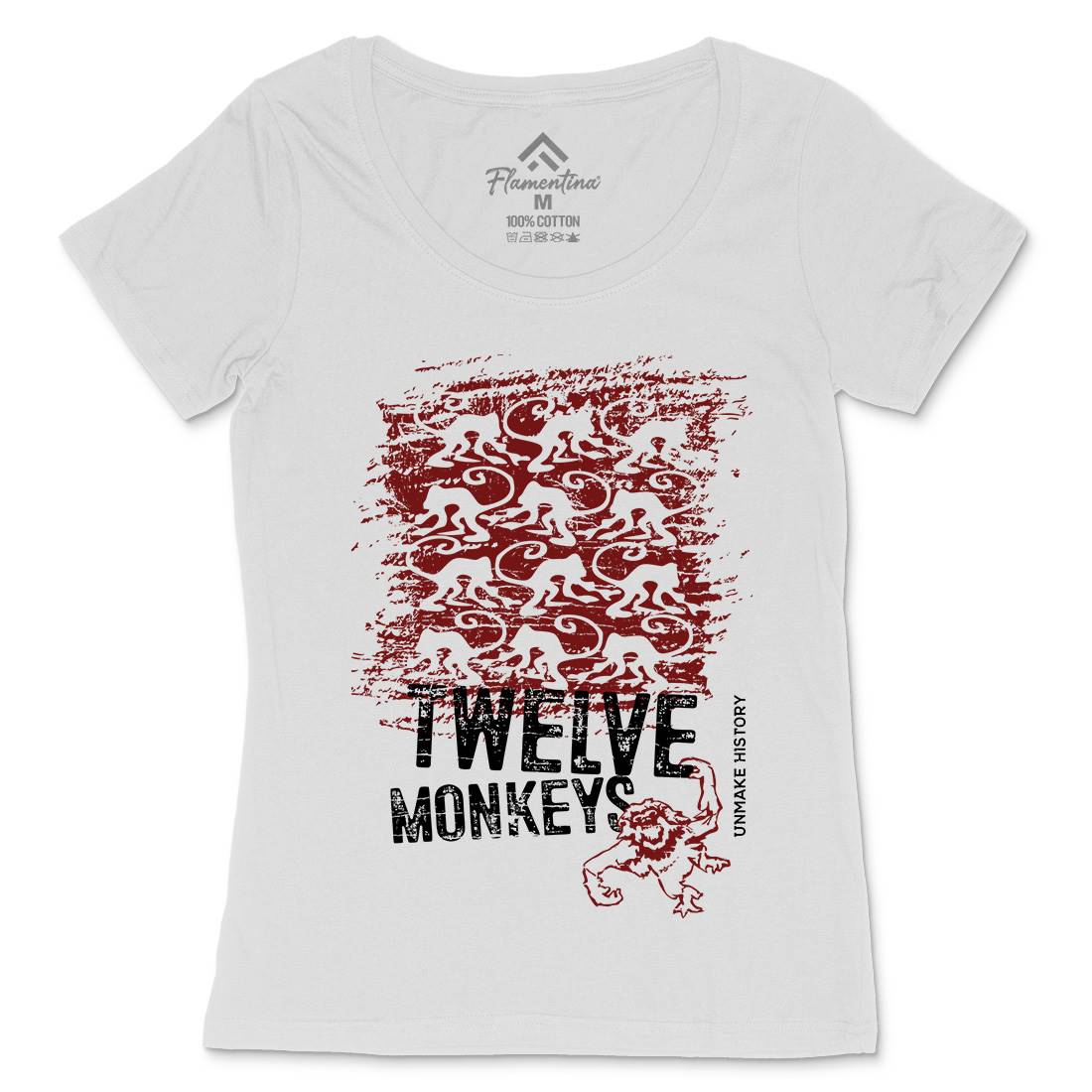 Twelve Monkeys Womens Scoop Neck T-Shirt Space D209