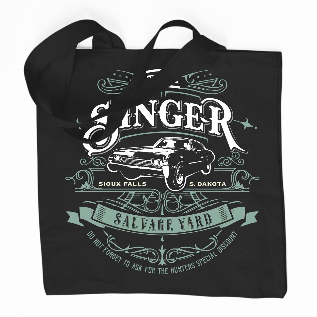 Singer Salvage Yard Organic Premium Cotton Tote Bag Horror D210