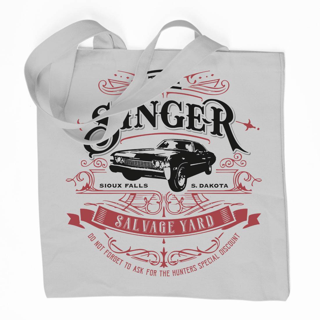 Singer Salvage Yard Organic Premium Cotton Tote Bag Horror D210