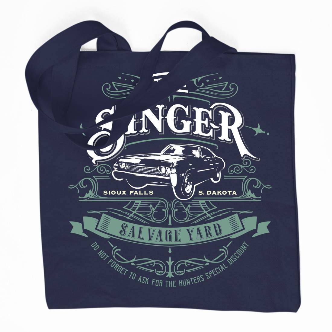 Singer Salvage Yard Organic Premium Cotton Tote Bag Horror D210