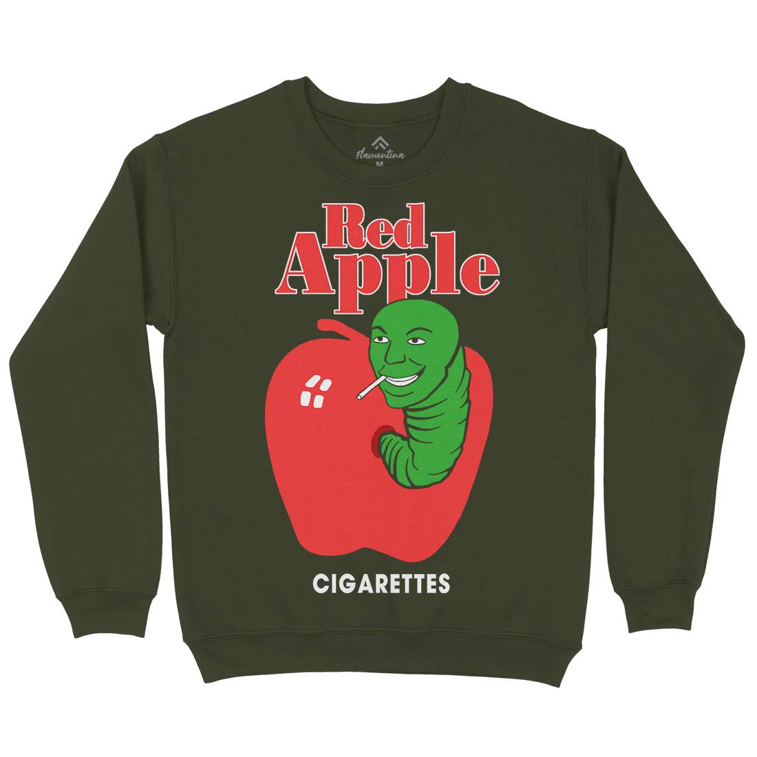 Red Apple Cigarettes Mens Crew Neck Sweatshirt Retro D211