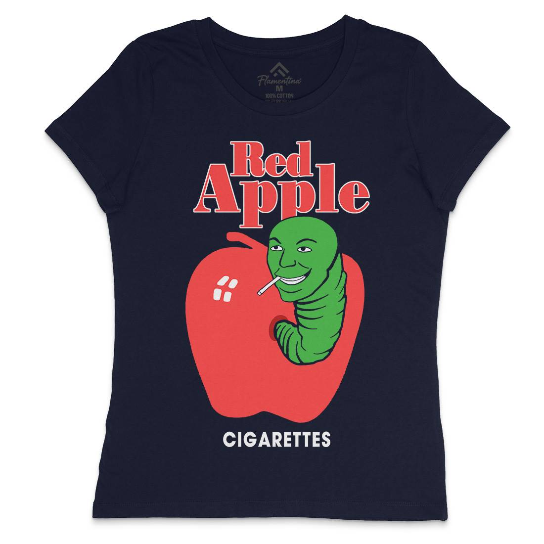 Red Apple Cigarettes Womens Crew Neck T-Shirt Retro D211