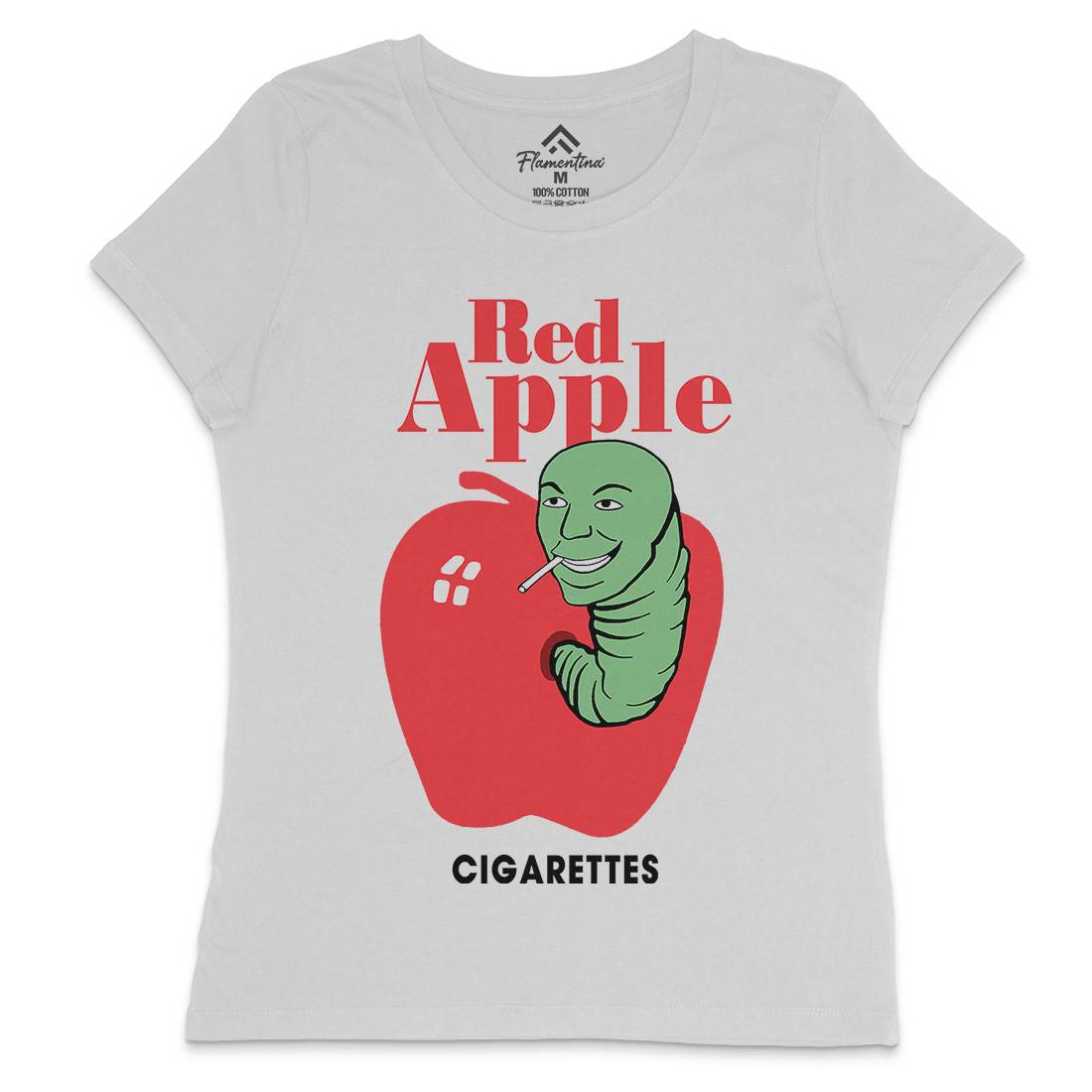 Red Apple Cigarettes Womens Crew Neck T-Shirt Retro D211