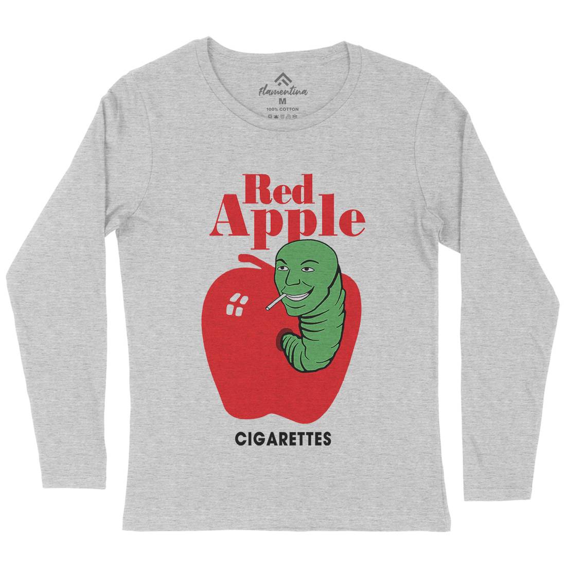 Red Apple Cigarettes Womens Long Sleeve T-Shirt Retro D211