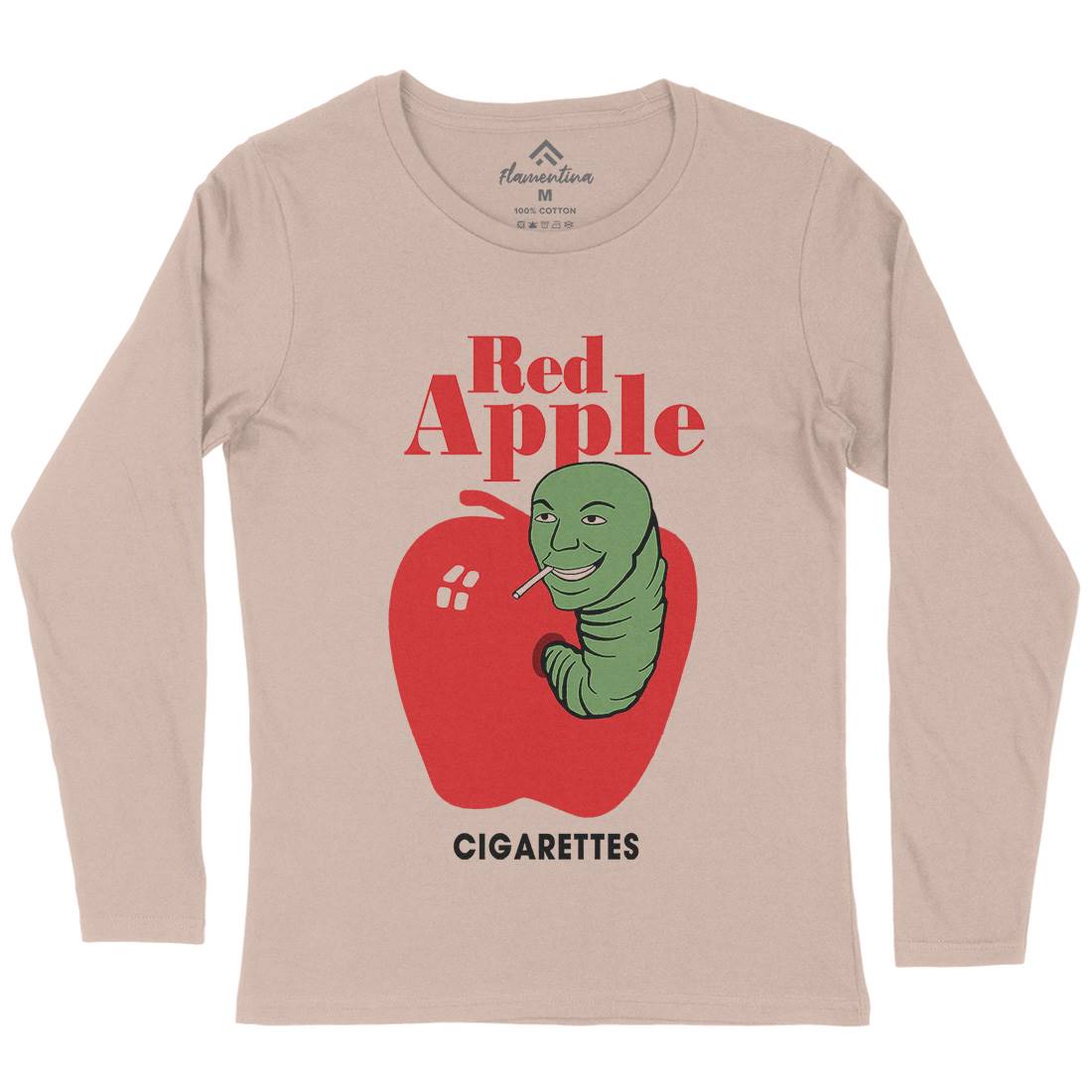 Red Apple Cigarettes Womens Long Sleeve T-Shirt Retro D211