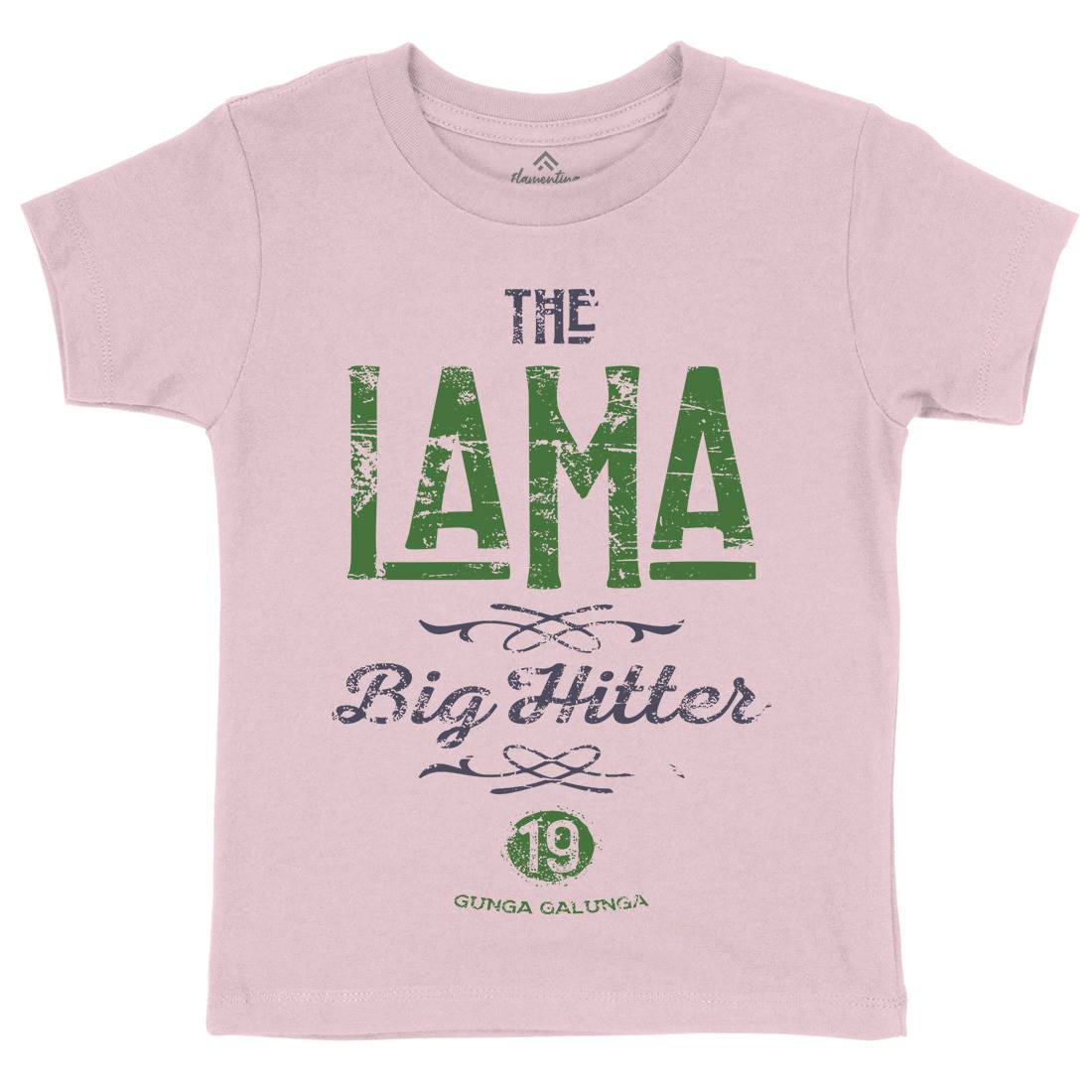 The Lama Kids Organic Crew Neck T-Shirt Retro D213