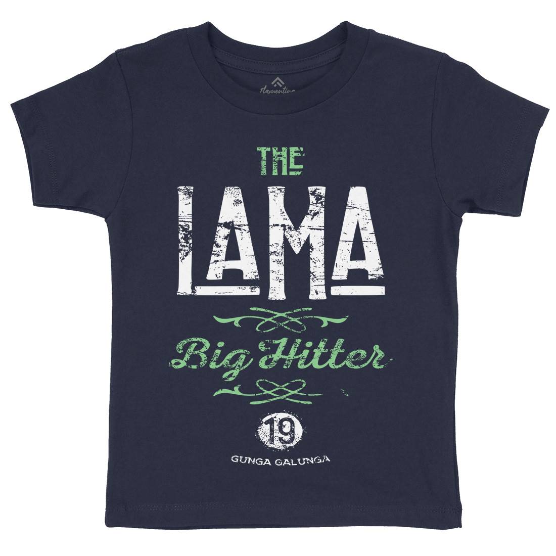 The Lama Kids Crew Neck T-Shirt Retro D213