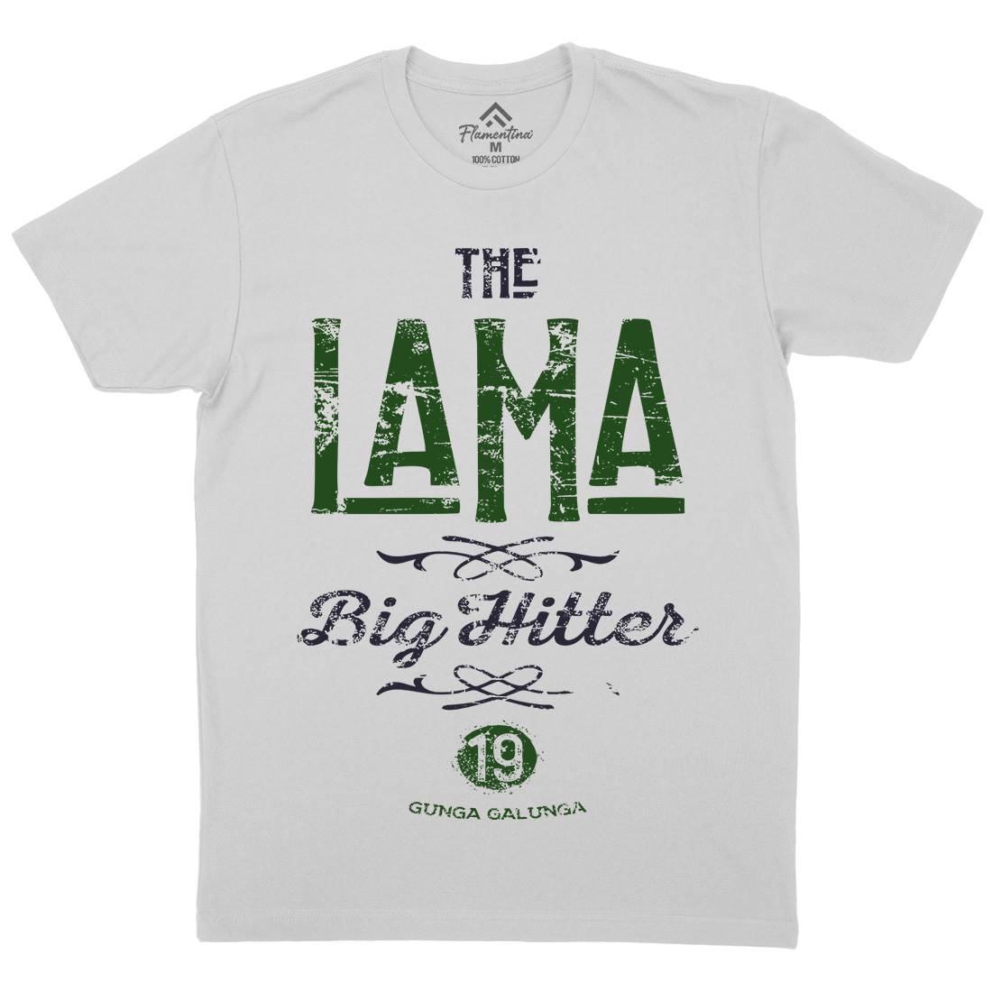 The Lama Mens Crew Neck T-Shirt Retro D213