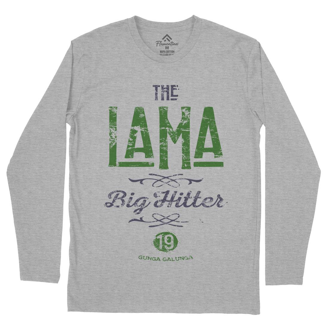 The Lama Mens Long Sleeve T-Shirt Retro D213
