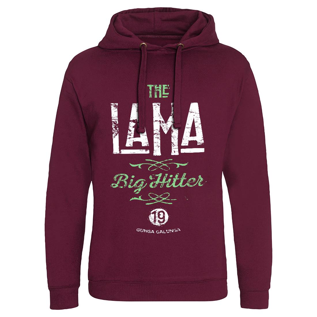 The Lama Mens Hoodie Without Pocket Retro D213