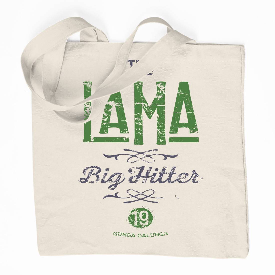 The Lama Organic Premium Cotton Tote Bag Retro D213