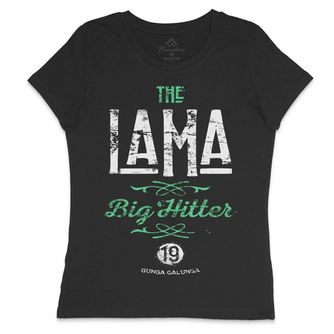The Lama Womens Crew Neck T-Shirt Retro D213