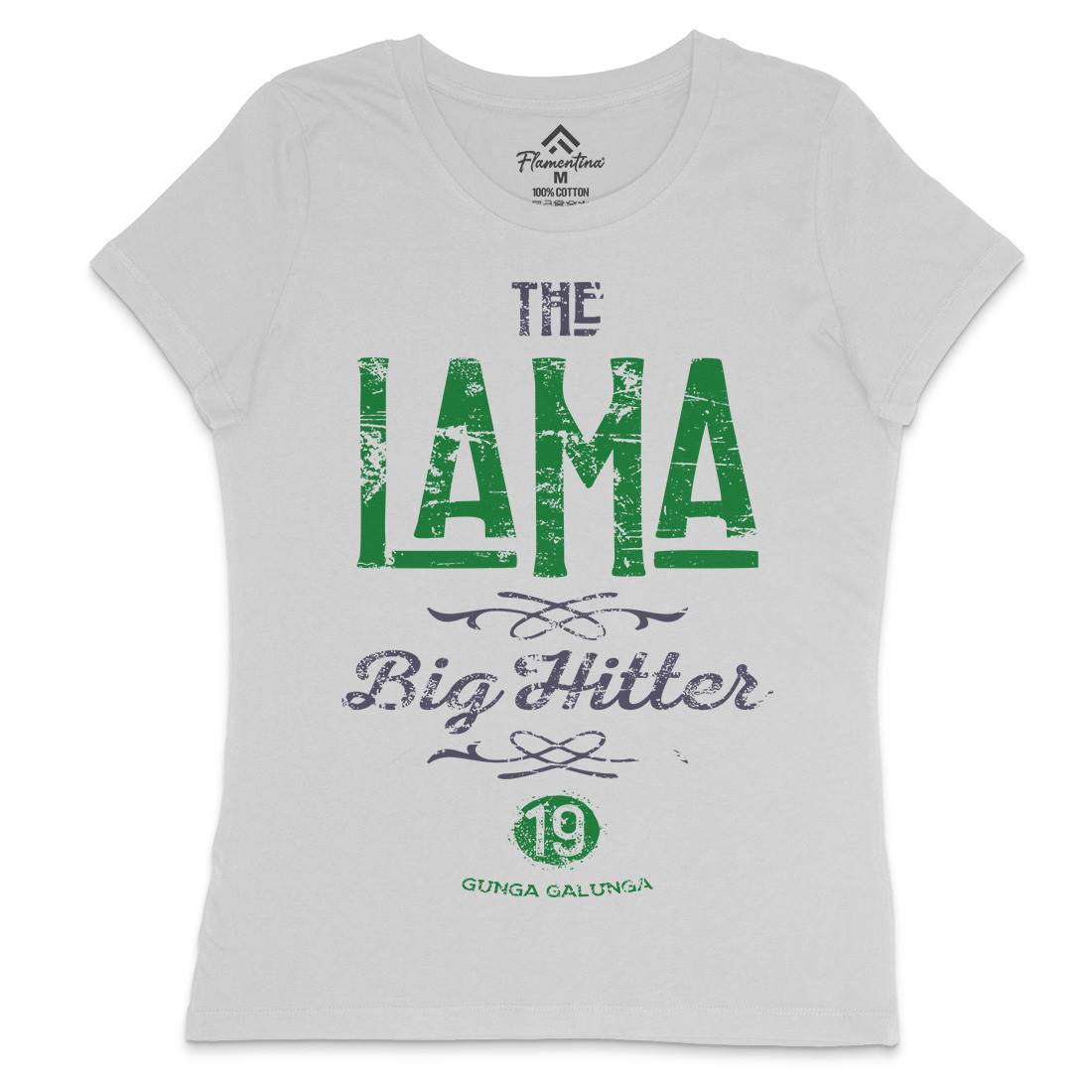 The Lama Womens Crew Neck T-Shirt Retro D213