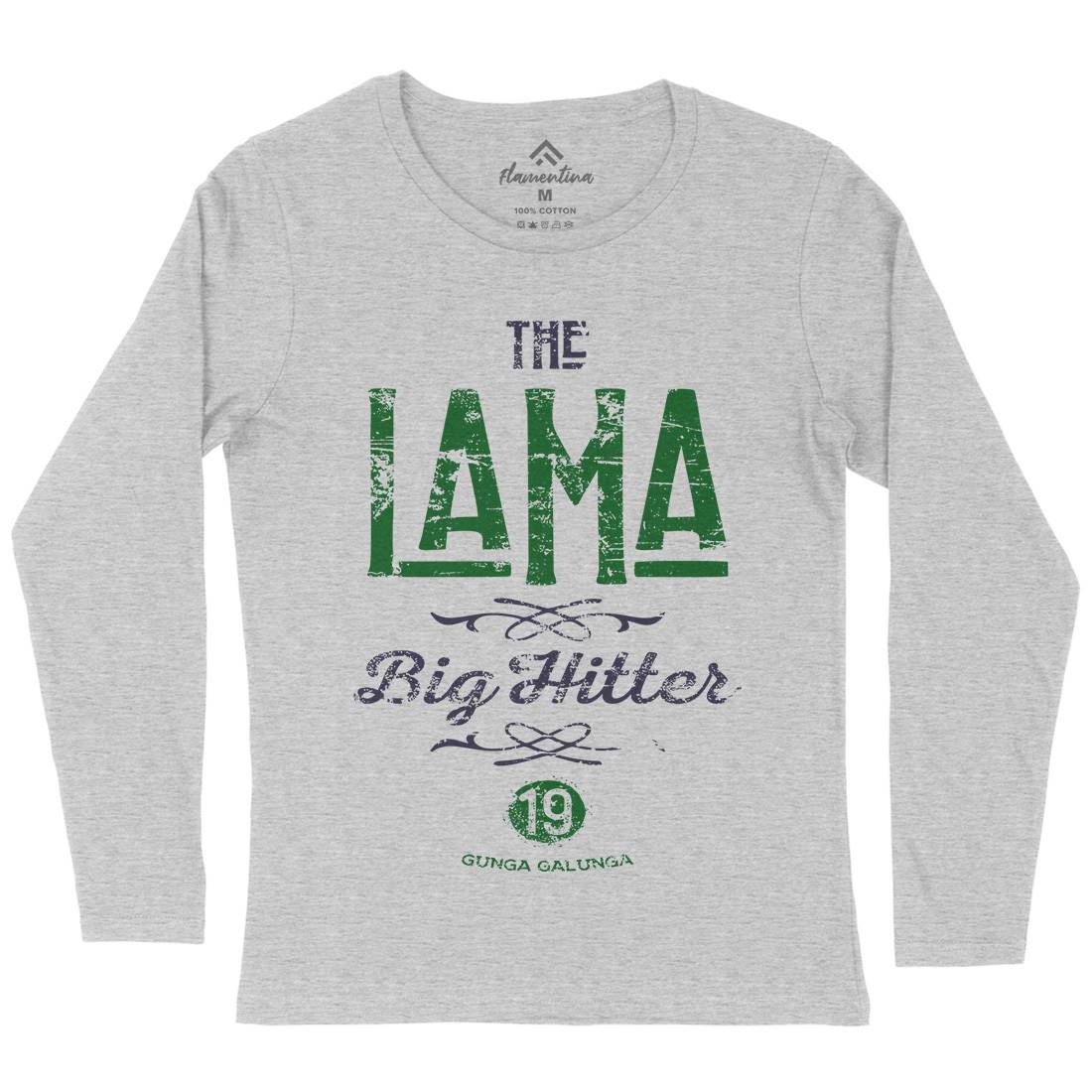 The Lama Womens Long Sleeve T-Shirt Retro D213