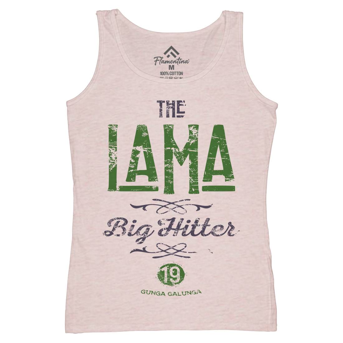 The Lama Womens Organic Tank Top Vest Retro D213