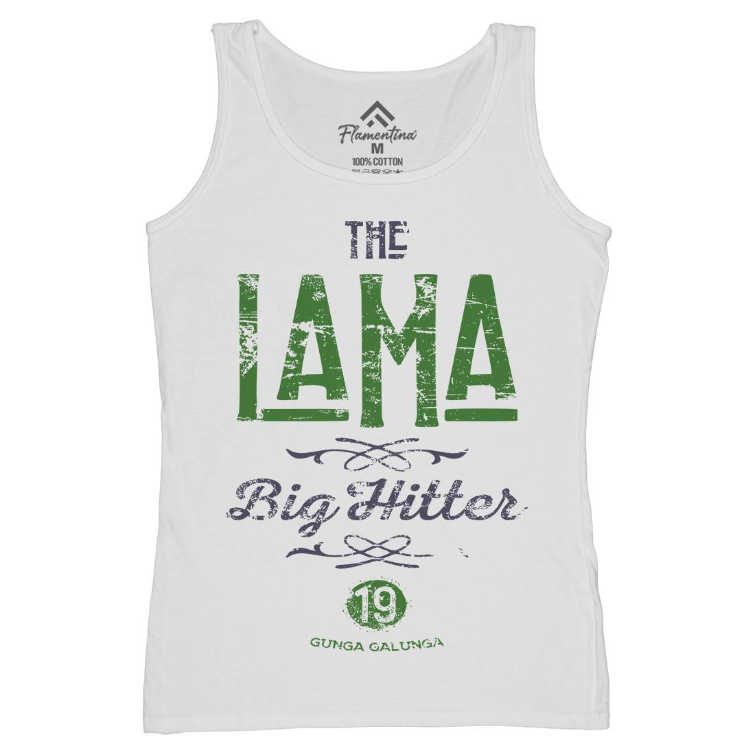 The Lama Womens Organic Tank Top Vest Retro D213