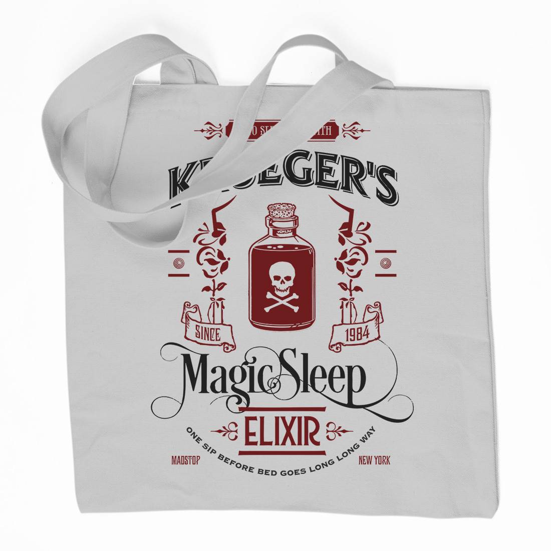 Kruegers Elixir Organic Premium Cotton Tote Bag Horror D214