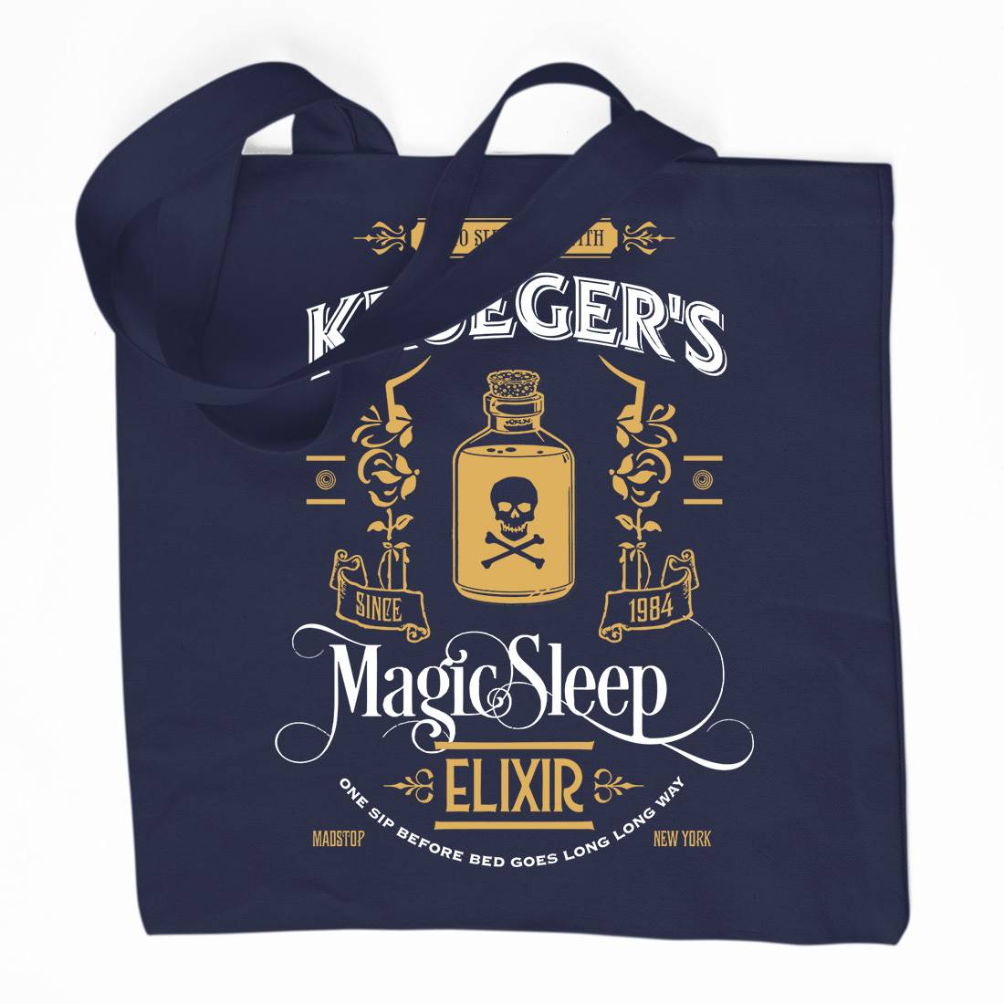 Kruegers Elixir Organic Premium Cotton Tote Bag Horror D214