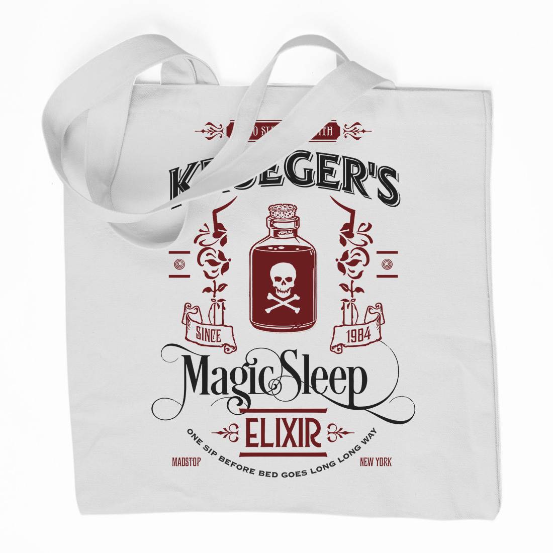Kruegers Elixir Organic Premium Cotton Tote Bag Horror D214