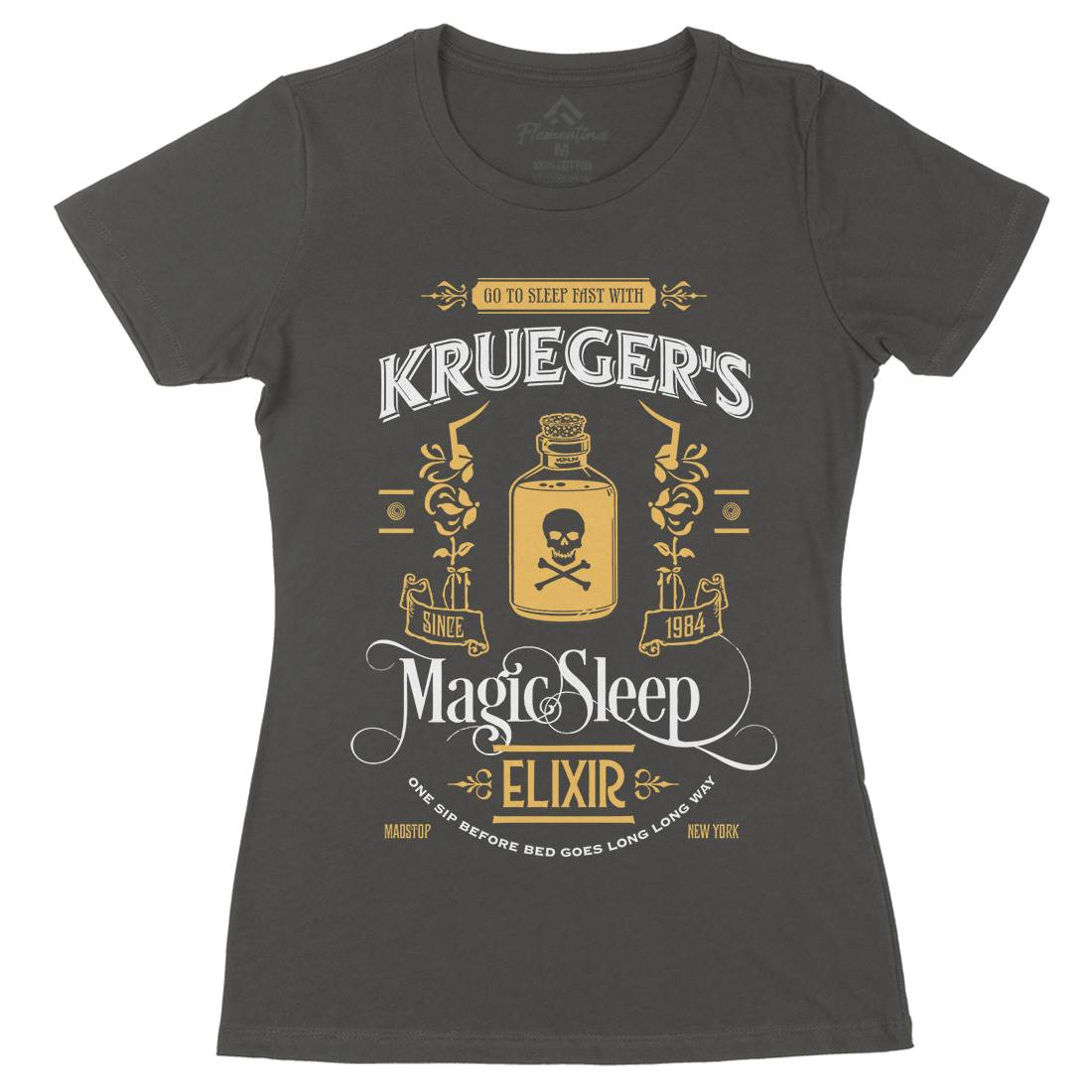 Kruegers Elixir Womens Organic Crew Neck T-Shirt Horror D214