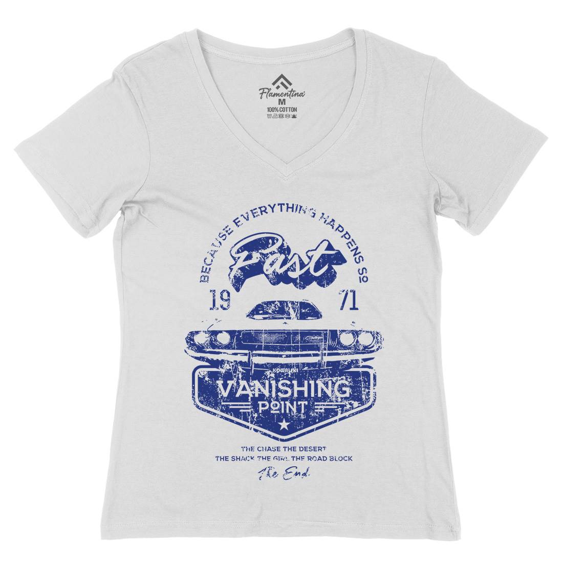 Kowalski Womens Organic V-Neck T-Shirt Retro D215