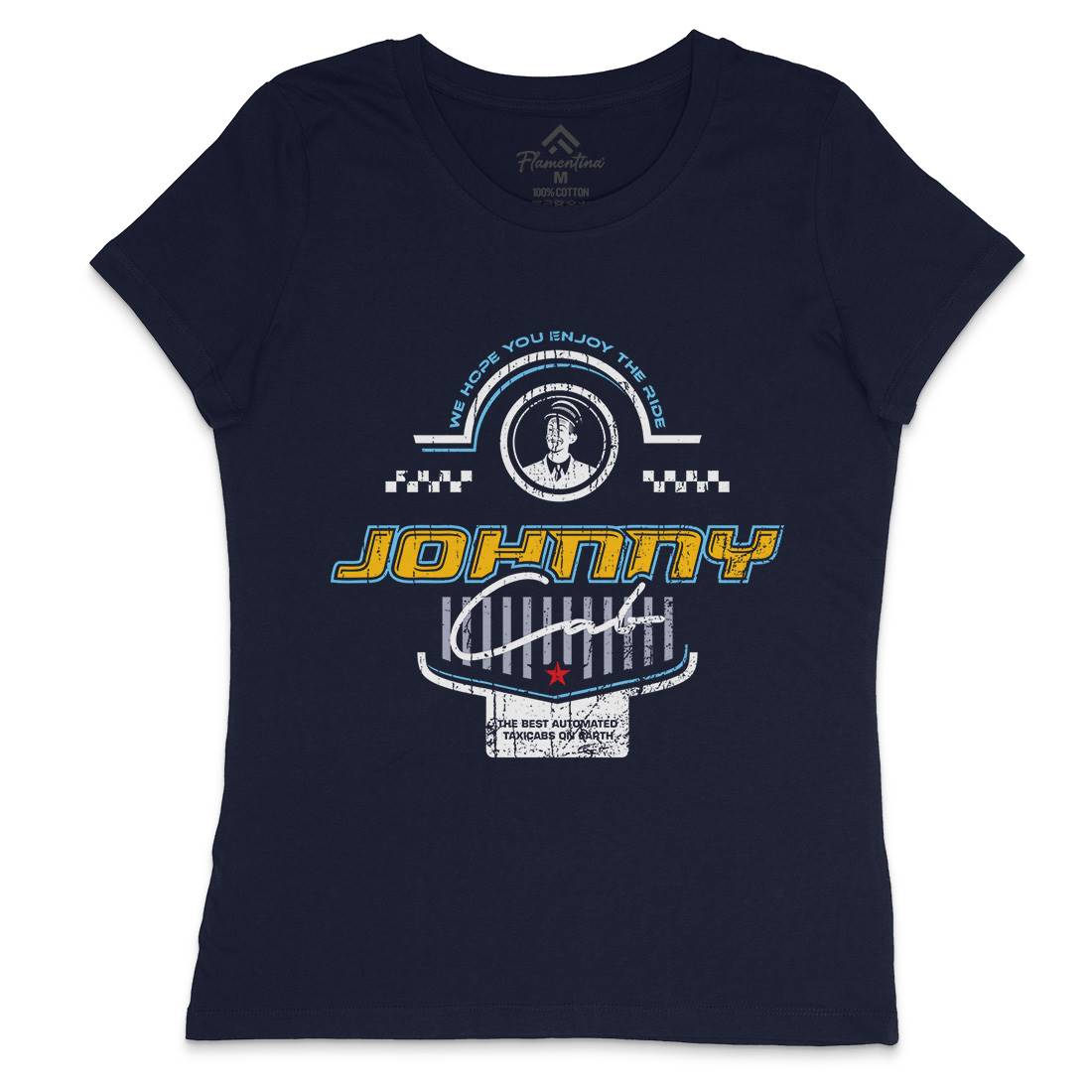 Johnny Cab Womens Crew Neck T-Shirt Space D216