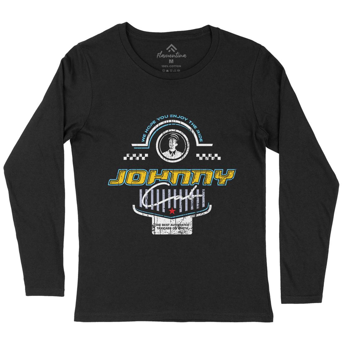 Johnny Cab Womens Long Sleeve T-Shirt Space D216