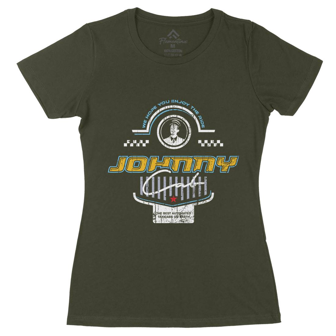 Johnny Cab Womens Organic Crew Neck T-Shirt Space D216