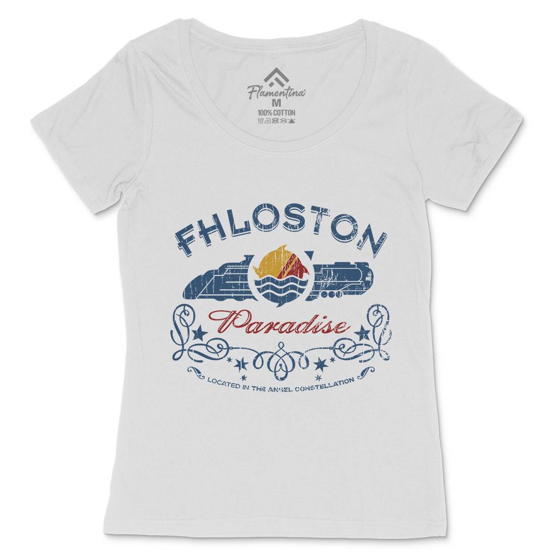 Fhloston Paradise Womens Scoop Neck T-Shirt Space D217
