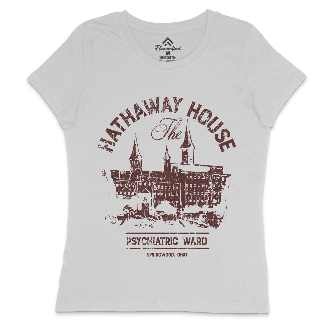 Hathaway House Womens Crew Neck T-Shirt Horror D219