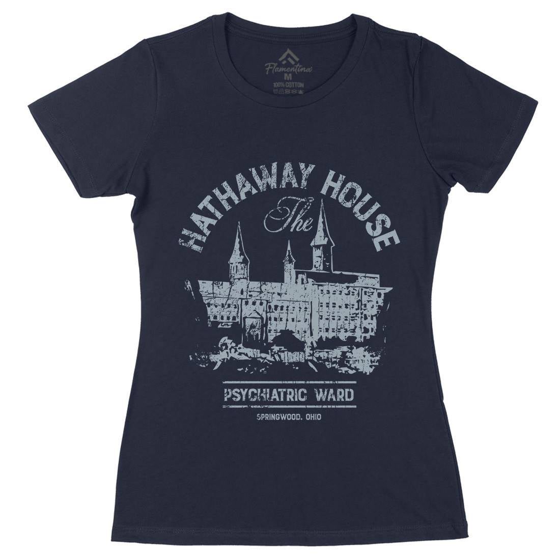 Hathaway House Womens Organic Crew Neck T-Shirt Horror D219