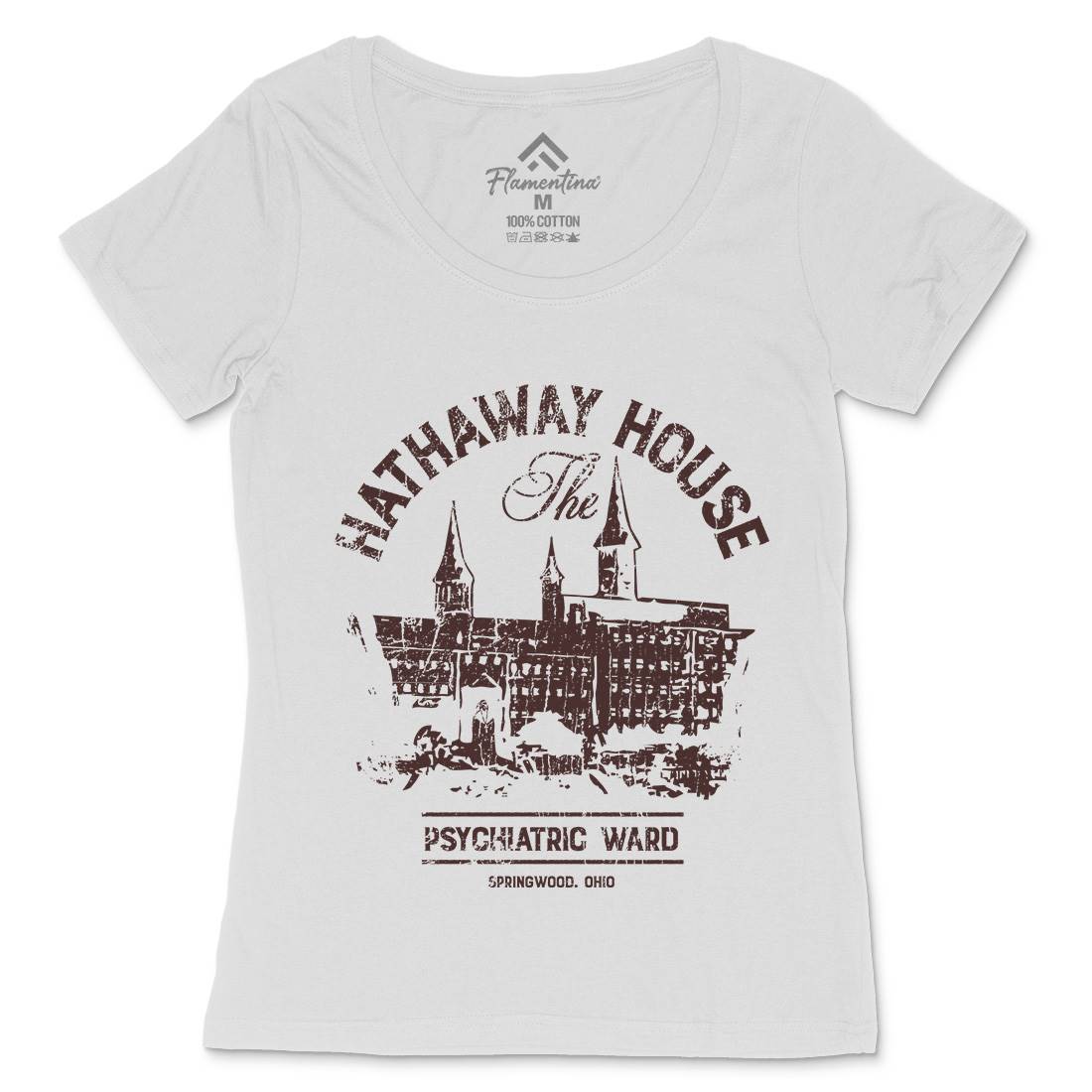 Hathaway House Womens Scoop Neck T-Shirt Horror D219