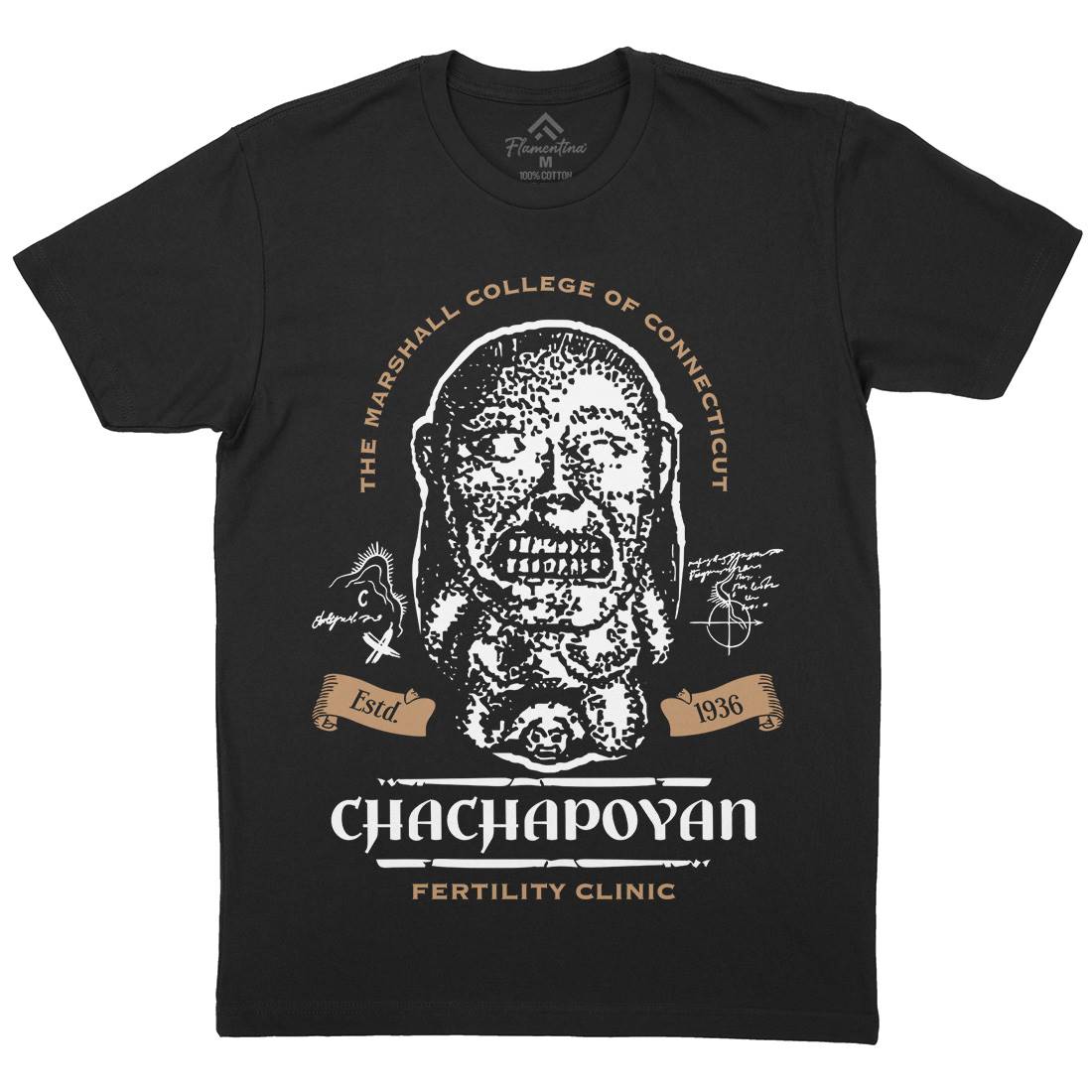 Chachapoyan Fertility Clinic Mens Organic Crew Neck T-Shirt Retro D220