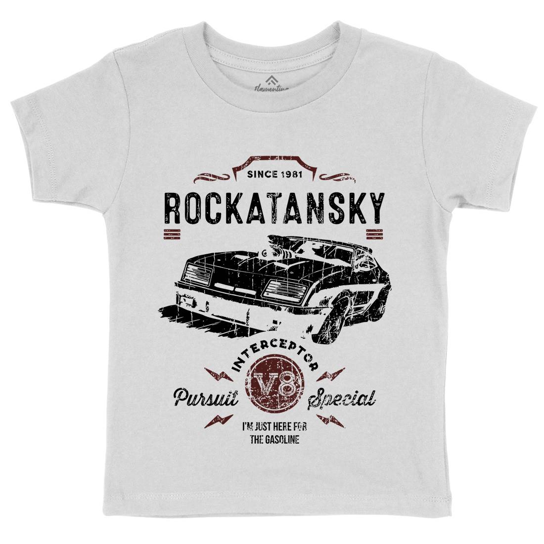 Rockatansky Kids Organic Crew Neck T-Shirt Cars D221