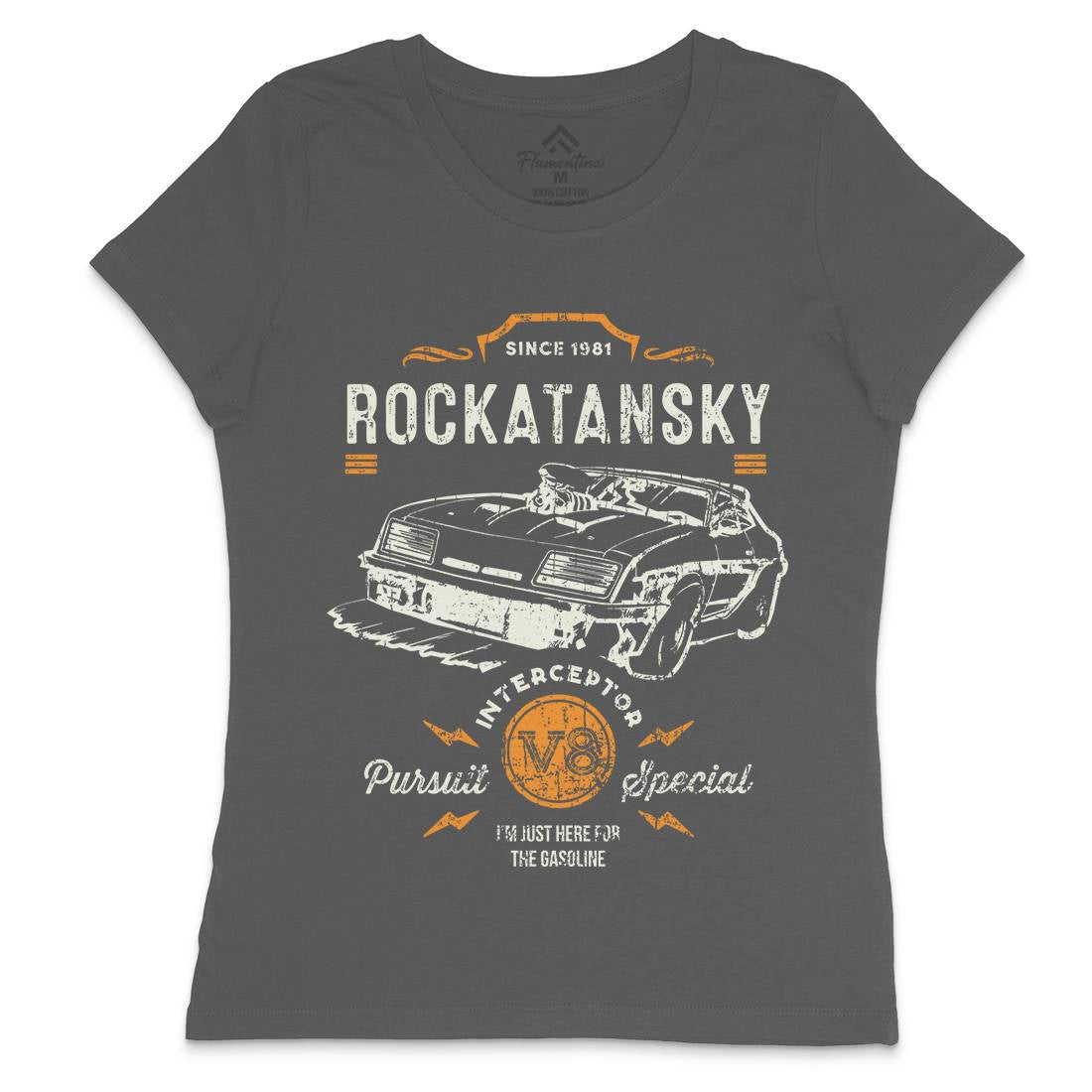 Rockatansky Womens Crew Neck T-Shirt Cars D221