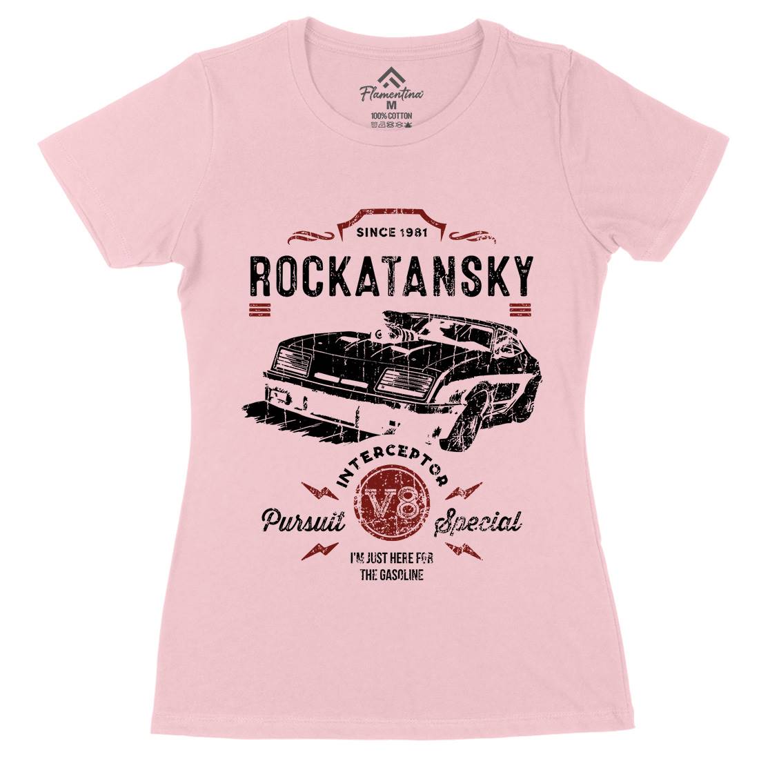 Rockatansky Womens Organic Crew Neck T-Shirt Cars D221