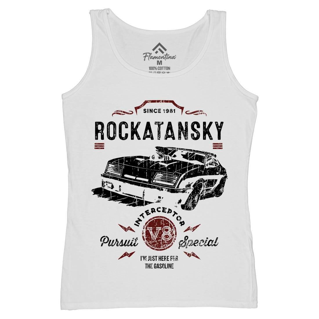 Rockatansky Womens Organic Tank Top Vest Cars D221