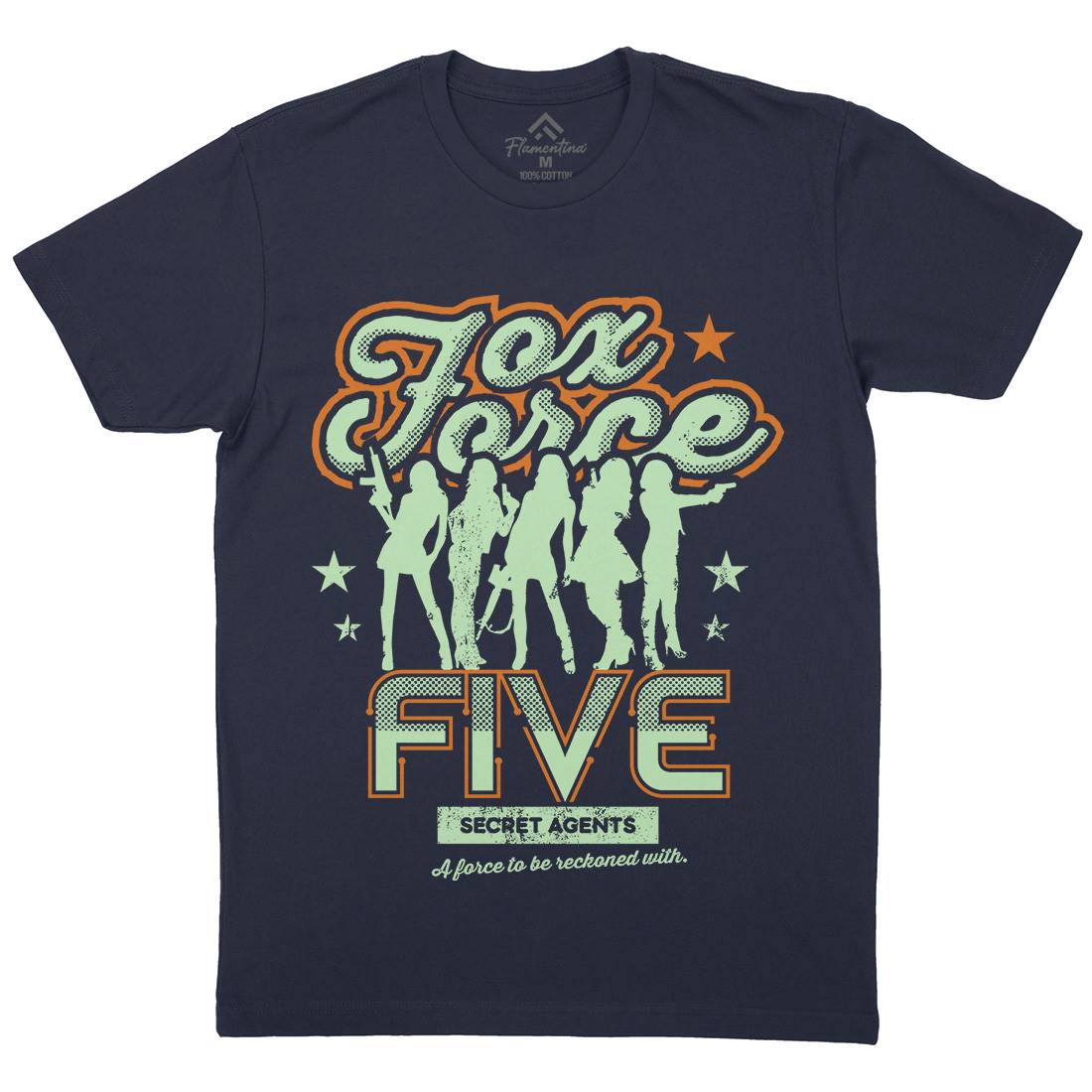 Fox Force Five Mens Crew Neck T-Shirt Retro D223