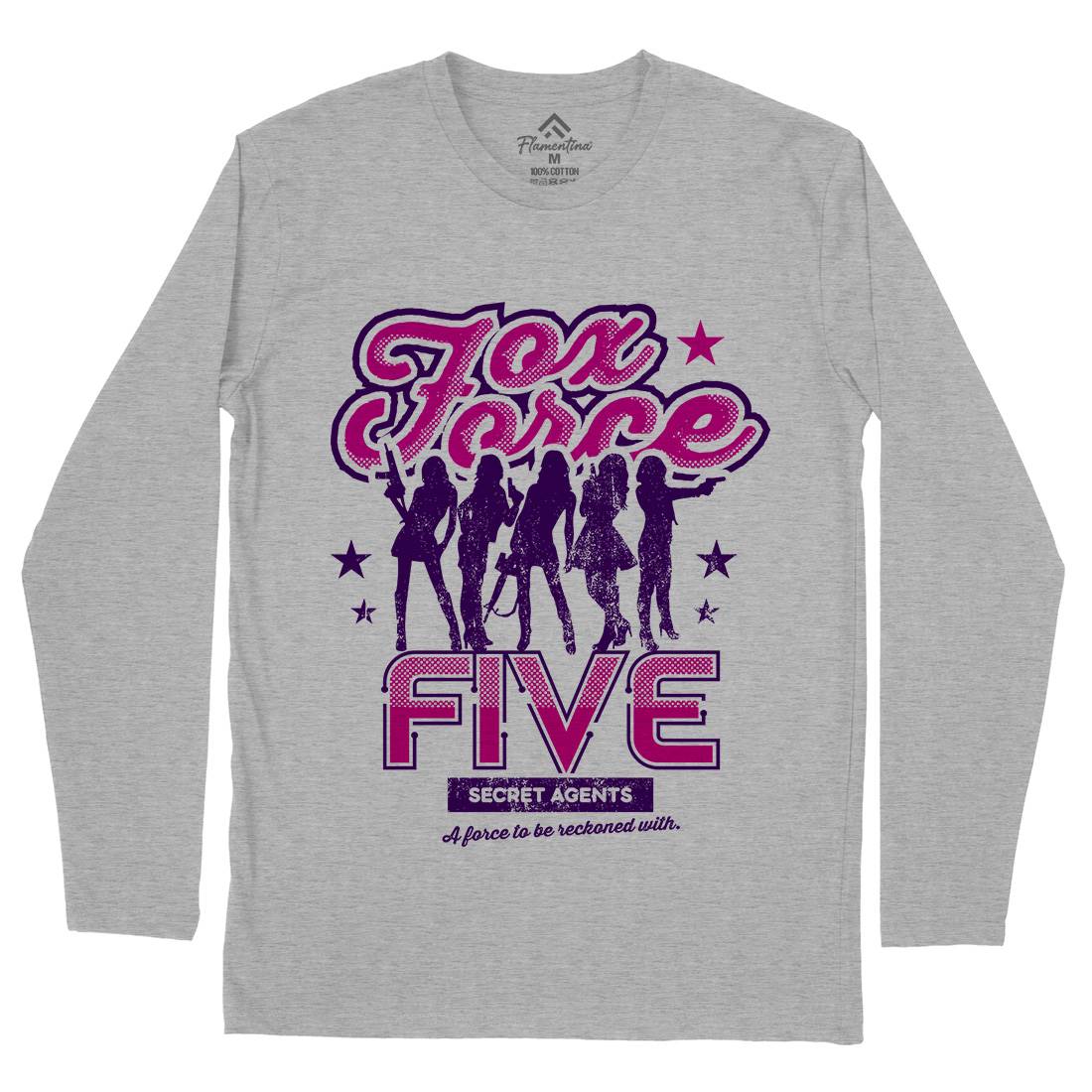 Fox Force Five Mens Long Sleeve T-Shirt Retro D223