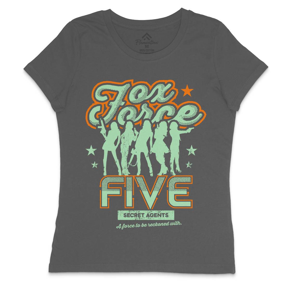 Fox Force Five Womens Crew Neck T-Shirt Retro D223