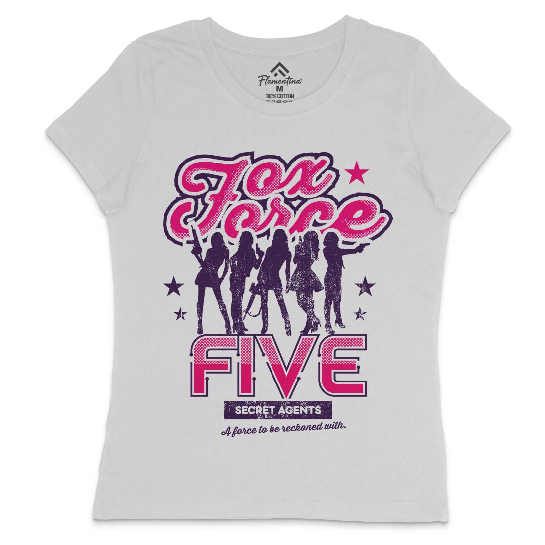 Fox Force Five Womens Crew Neck T-Shirt Retro D223