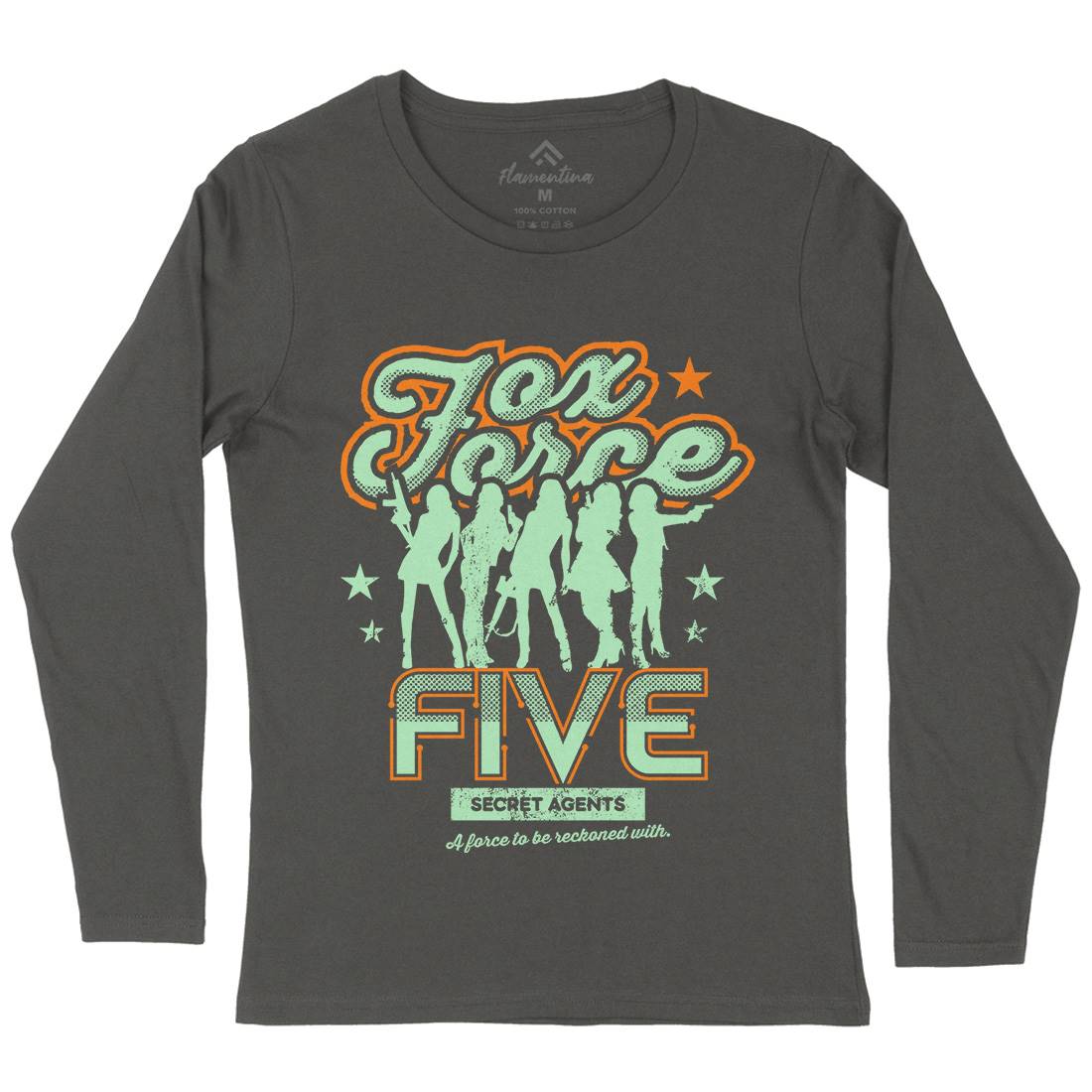 Fox Force Five Womens Long Sleeve T-Shirt Retro D223
