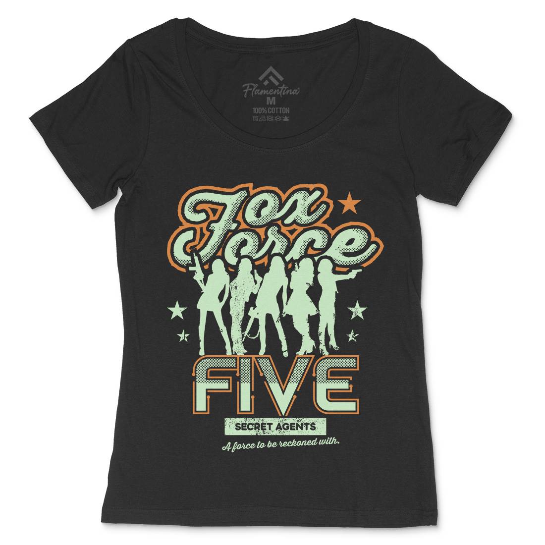 Fox Force Five Womens Scoop Neck T-Shirt Retro D223