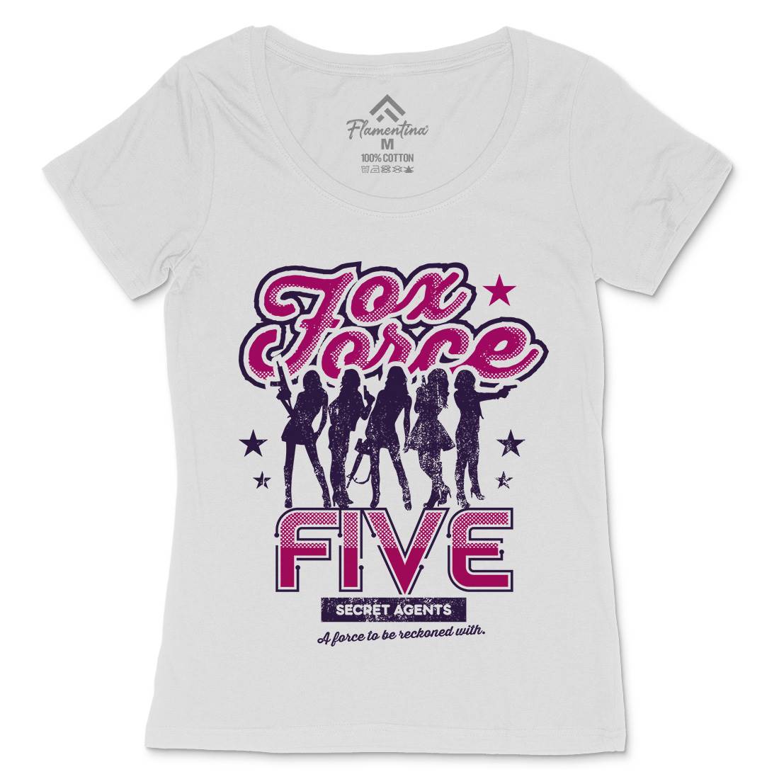 Fox Force Five Womens Scoop Neck T-Shirt Retro D223