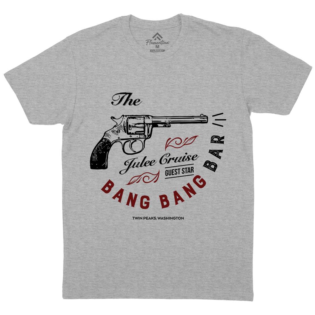 Bang Bang Bar Mens Organic Crew Neck T-Shirt Drinks D224