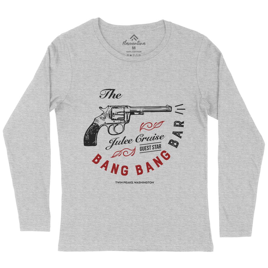 Bang Bang Bar Womens Long Sleeve T-Shirt Drinks D224