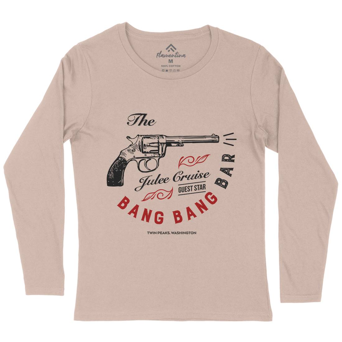 Bang Bang Bar Womens Long Sleeve T-Shirt Drinks D224