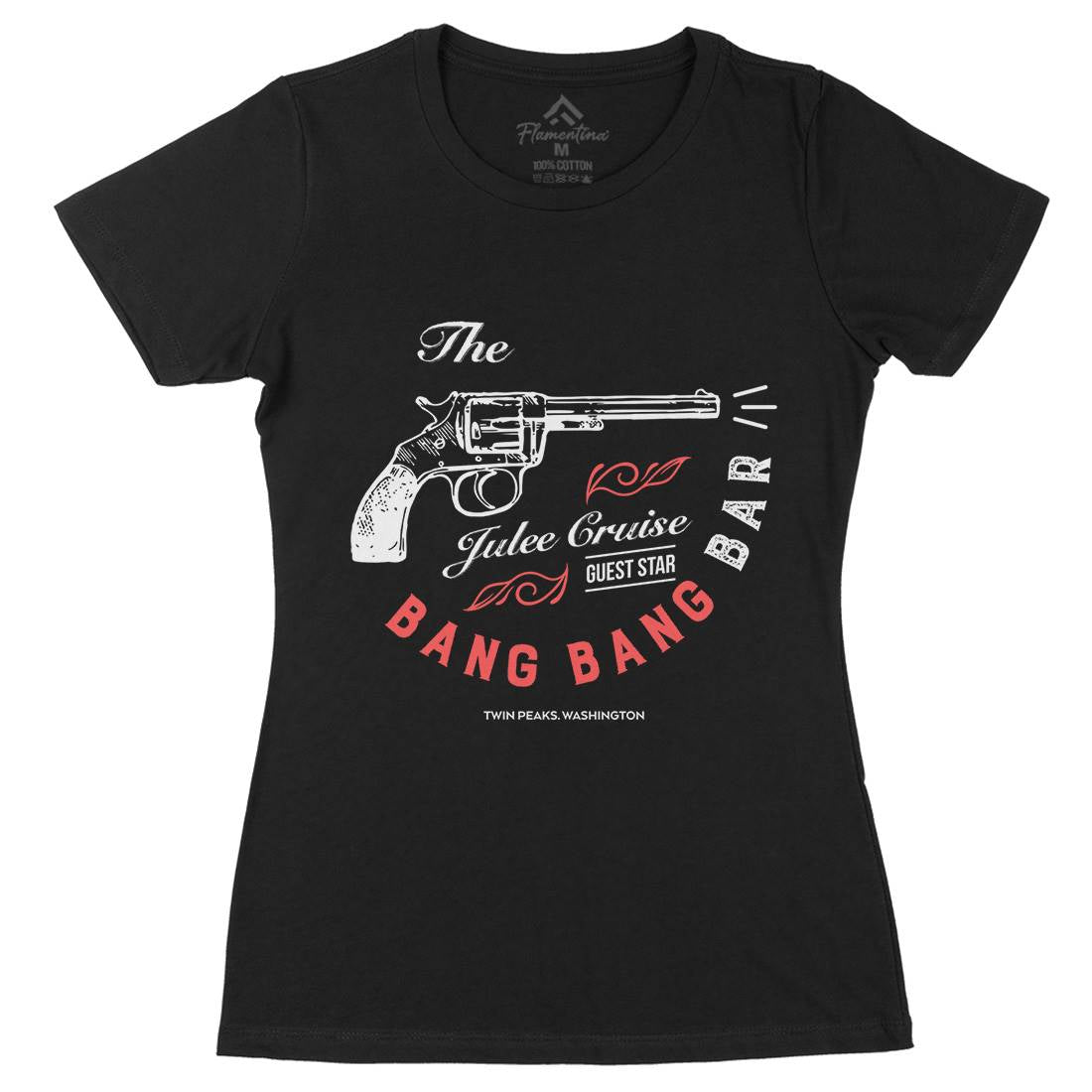 Bang Bang Bar Womens Organic Crew Neck T-Shirt Drinks D224